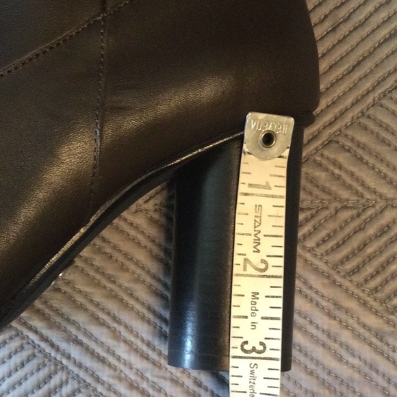 Zara 6.5 eu 37 brown leather high heel over the knee boots - Picture 7 of 13